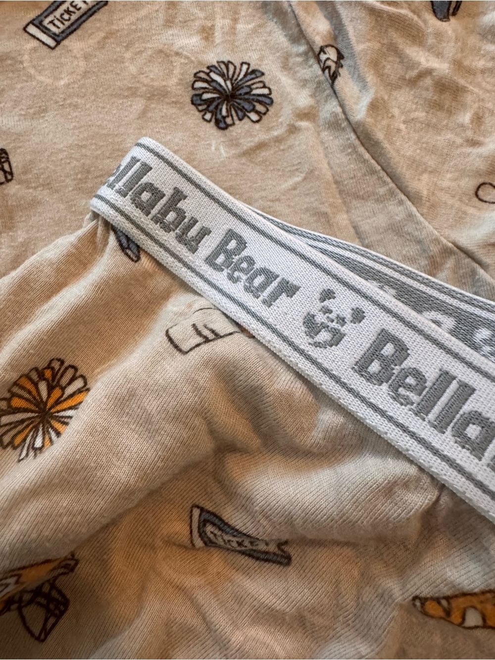 Bellabu Bear Bamboo Neutral Beige Pajama Set